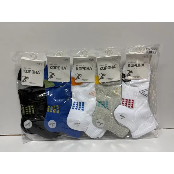 Носки мужские Оптом 40-45 р. cotton "Штрихи" Корона AY236-2