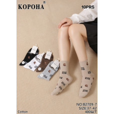 Носки женские "CoolBear" хлопок Корона 37-42р. Оптом B2709-7