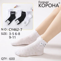 Носки детские "Бантик" Корона для девочек 9-11 лет Оптом CY462-7