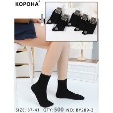 Носки женские Чёрные Корона 37-41 р. Оптом BY289-3