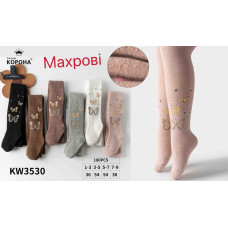 Колготки детские махровые "Бабочки" Корона для девочек 1-3 года Оптом KW3530