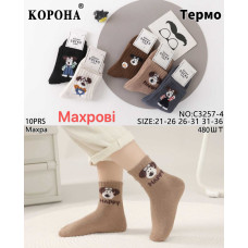 Шкарпетки дитячі махра "Собачка" Корона для хлопчиків 21-26р. Оптом C3257-4