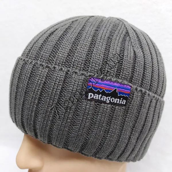 Шапка мужская вязка +флис "patagonia" Оптом 6026