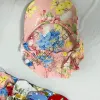 Кепка-козырек детская Оптом для девочек 52-54 р.р. хлопок "Цветочки" 75180