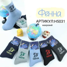 Шкарпетки дитячі махрові Оптом для хлопчиків 31-36 р.р. "Surfer" Фенна GH-H5031