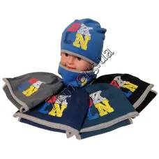 Набор детский шапка с хомутом двойной трикотаж для мальчиков "BKLN" 3-5 лет Украина Оптом