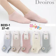 Носки женские (10пар) Оптом 37-41 р. "Happy" +сетка Deoiros B220-1