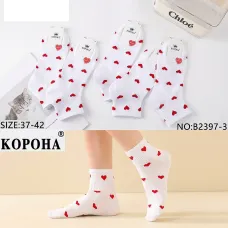 Носки женские (10пар) Оптом 37-42 р. "Сердечные" Корона B2397-3