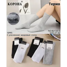 Шкарпетки чоловічі котон з утепленою махровою стопою Оптом 37-42р. Корона B2130-1