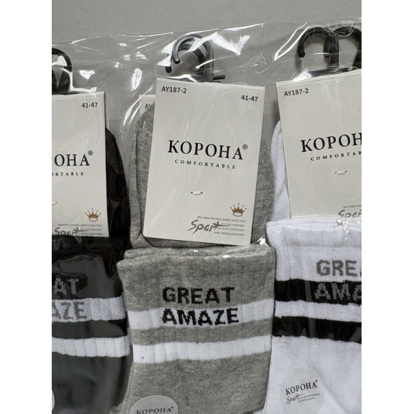 Носки мужские Оптом 41-47 р. "Great Amaze" Корона AY187-2