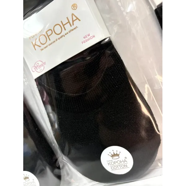 Шкарпетки-сліди жіночі із сіткою Чорні Корона 36-41 р. оптом BY607-3