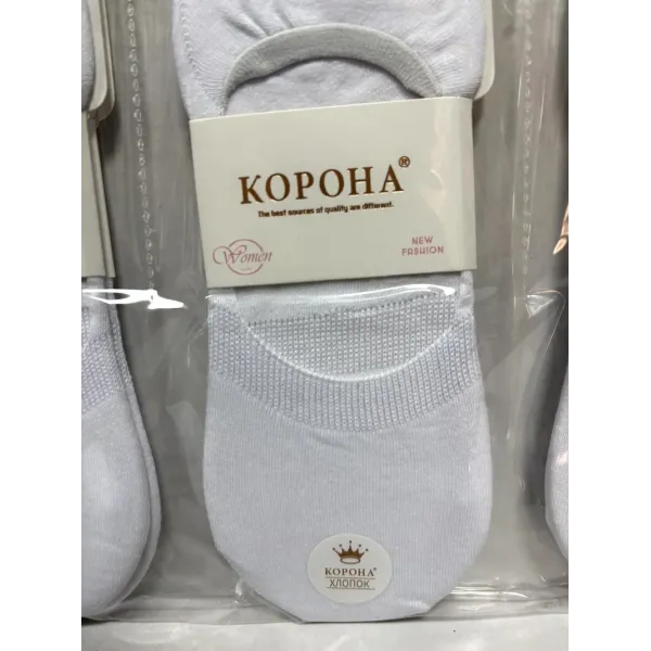 Носки-следы женские с сеткой Белые Корона 36-41 р. оптом BY607-4